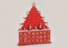 ADVENTSKALENDER HOLZ WEIH-BAUM ROT 32X40CM