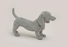 HUND SILBER KUNSTST.40X10X24CM