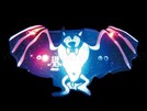 Blinkie Blinky LED Pins Anstecker "Fledermaus“
