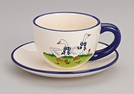 TASSE+UNTERTELLER GAENSE KERAMIK