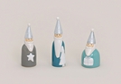 NIKOLAUS TUERKIS/GRUEN/GRAU KER.3-F.S.9-13CM