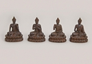 BUDDHA SITZEND POLY BRAUN 4-F.S.5X8X11CM