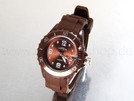 braun Viper Silikonuhr mit Datum little face Ø ca.