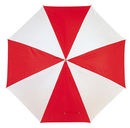 Golfschirm, Holzgriff "Rainy" Rot/Weiss, Ø131 cm
