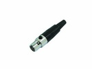 Mini XLR-Kupplung, schwarz, 3-polig
