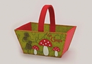 FILZKORB GLUECKPILZ M.HENKEL 20X15X10CM