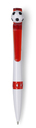 Kugelschreiber 'Soccer', Farbe: Rot, Groesse: Ø 1,8 x 14,2 cm