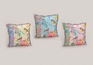 KISSEN VOGEL/MUSIK TEXTIL 3-F.S.40X40CM