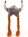 Plüschmütze Wikingerhelm mit Zöpfen, 1Stück