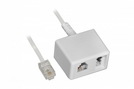 Adapter RJ45 8P4C (St.) - TAE-N (Bu.) + RJ11 6P4C (Bu.) 0,2 m white
