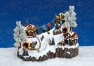 WINTERSZENE BEL.SEILBAHN POLY 46X27X38CM