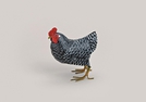 HUHN SCHWARZ METALL 17X10X19CM