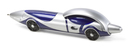 Kugelschreiber "Speed", Farbe: Blau/Silber, Groesse: 12,2 x 2,9 x 1,8 cm