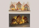 WINTERSZENE HOLZ M.LED-BELEUCHTUNG 44X14X20CM