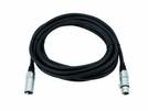 Kabel MC-225, XLR m/f, 2x2.5mm², 3m, sw