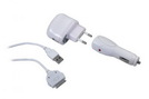 Ladeset (3 in 1) für Apple iPhone 4S white
