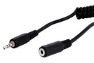 Klinken-Spiralkabel 5m, Audio / Video, 3,5mm Stecker / 3,5 mm Kupplung, stereo