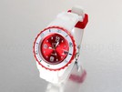 weiß mit rotem Ziffernblatt Viper Silikonuhr littl
