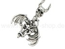 Gothic Gothik Halskette Kette Hand mit Totenköpfen