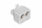 Adapter RJ12 6P6C (St.) - 2x RJ12 6P6C (Bu.) white