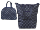 Faltbare Tasche aus Nylon. 1 Hauptfach und 1 kleines Fach.