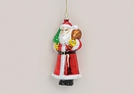 WEIHNACHTSHAENGER NIKOLAUS GLAS 14CM