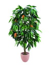 Mangobaum mit Früchten i.Zementtopf 180cm, Kunstpflanze