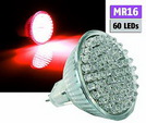 LED-Strahler Sesenta Vela, MR16, 12V, 60x 3mm LEDs, rot