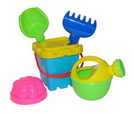 Sand Set Nr. 169: Eimer-Burg klein H 9 cm / 6 Teile