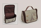 KULTURTASCHE LONDON/PARIS LEINEN 21X9X16CM