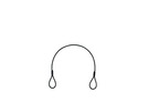 Stahlseil 400x3mm, schwarz ohne Verbinder