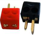 Auto-Lautsprecher-Stecker vergoldet rot