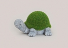 SCHILDKROETE KERAMIK BEFLOCKT 15X13X8CM