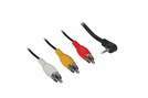 Kabel 1x 4p Klinke (90° St.) (3.5) stereo - 3x Cinch (St.) 1,5 m