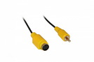 S-Video-Kabel 1x Cinch (St.) - 1x 4p mini DIN (Bu.) gold 0,13 m
