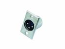 XLR-Einbaustecker 3-polig, Nickel /10