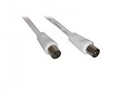 Koaxialkabel 1x Koax (St.) - 1x Koax (Bu.) (32er) 0,5 m white