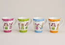 BECHER BLUMENDEK.PORZ.SORT.11CM