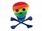 P-105 Aufnäher Patch Totenkopf bunt