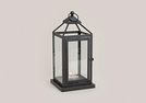 LATERNE SCHWARZ METALL/GLAS 14X14X30CM