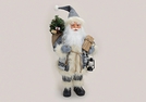 NIKOLAUS GRAU/WEISS PLUESCH/TEXTIL 61CM