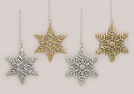 SCHNEEFLOCKE Z.H.ANTIK-SILBER/GOLD 4F.S.14CM}