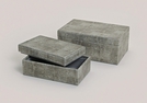 DOSEN-SET BEIGE PAPPE/KUNSTLEDER 2-TLG.