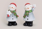 SCHNEEMANN MIT STERN AUS TON 2-F.S.12X10X21CM