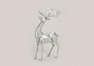 HIRSCH ANTIK-SILBER METALL 22X7X45CM