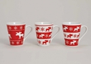 BECHER ELCHDEK.ROT/WEISS KERAMIK SORT.10CM
