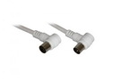 Koaxialkabel 1x Koax (90° St.) - 1x Koax (90° Bu.) (32er) 5,0 m white