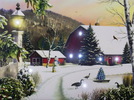 LED Bild ''Winterlandschaft II'' 8 LEDs, 40x30cm, Batteriebetrieb
