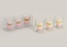 WINDLICHT-SET 3TLG.GLAS M.DUFTWACHS BLUME