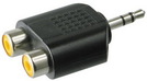 Audio-Adapter Cinch/Klinke, 2x Cinch > 1x 3,5mm Stereo-Klinke